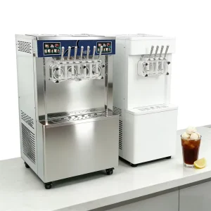 30L H Automated Ice Cream Machine Gravity Feed Ice Cream Machine 3 Flavors Soft Serve Ice Cream Maker Machine
