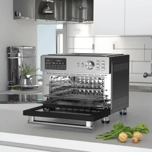 30L Large Capacity Digital Air Fryer Oven Multi-function Stainless Steel Convection Toaster Oven with Rotisserie and Dehydrator