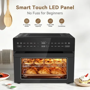 30L WiFi Baking Air Fryer Oven Modern Digital Stainless Steel Air Fryer Oil-Free Air Fryer Oven for Household Baking Cooking