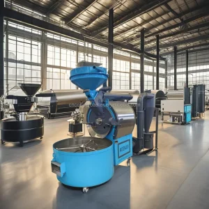 30kg Fully Automatic Coffee Roaster Cast Iron Double Drum Industry Hot Air Coffee Bean Roasting Machine