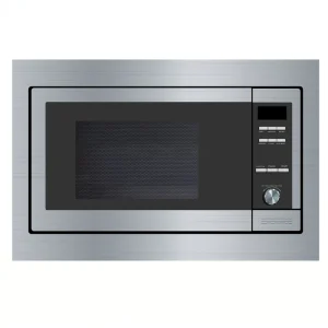 31L 900W Built in Microwave Oven with Grill Stainless Steel 6 Auto Menus 24h Clock Defrost for Home Kitchen MEG60K-1