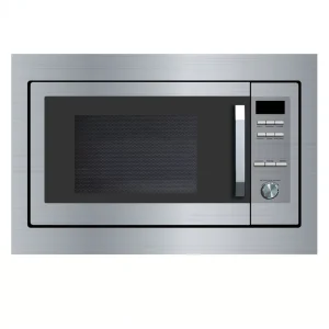31L 900W Built in Microwave Oven with Grill Stainless Steel Auto Menus Timer 24h Clock Defrost Child Lock Home Kitchen MEG60K-2
