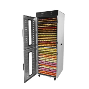 32 Trays Stainless Steel Commercial Food Dehydrator 3000W Low Noise Food Drying Machine for Jerky and Pet Food Making Business