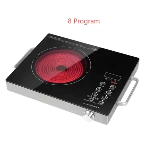 3500W Infrared Electric Hot Plate 110V 220V 8 Control Buttons Portable Induction Cooker with Timer and Temperature Adjustment