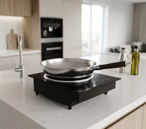 3500W Microlite Panel Waterproof Concave Single Induction Cooker Built in Countertop Dual Use Touch Control Wok Induction 35S