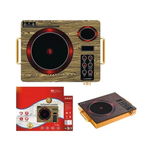 3500W Silver Crest Ceramic Induction Cooker Portable Household Electric Stove Infrared Hot Plates Touch Knob Control