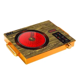 3500W Wood Grain Single Burner Electric Stove Digital Control Portable Hot Plate with Knob Multi function Infrared Cooker