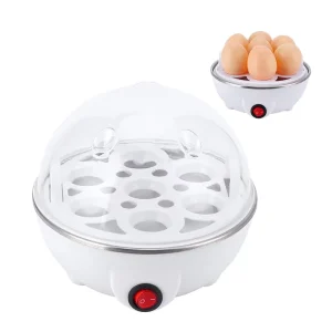 350W Rapid Electric Egg Cooker 7 Egg Capacity Single Layer Automatic Multifunction Egg Boiler Household Use