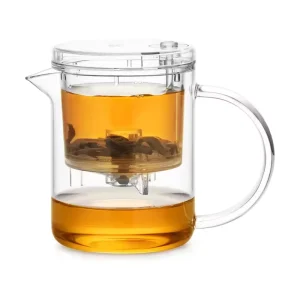 350mL Heat resistant Glass Tea Pot Kettle Loose Leaf Tea Maker With Built in Infuser and Removable Filter