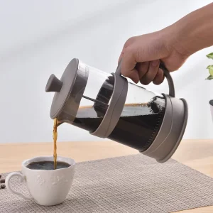 350ml/800ml/1000ml Modern Eco-Friendly BPA Free Portable French Press Coffee Maker Heat Resistant Borosilicate Glass Travel