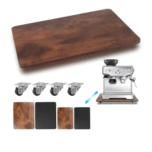 360° Appliance Slider Sliding Tray Coffee Maker Rolling Tray for Counter Cabinet Pot Mat for Espresso Machine Toaster Air Fryer