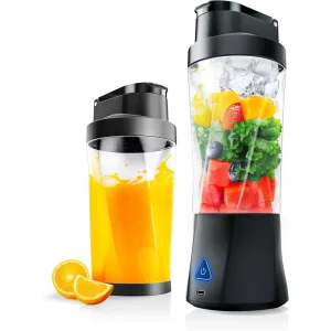 360W Electric Food Grade Portable Juicer Blender Brushed Motor Multi Functional Stainless Steel Blades 6000mA Battery 22OZ