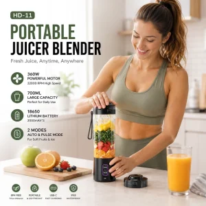 360W Rechargeable Brushless Motor Juicer Mini Blender Portable Electric Smoothies Juicer Cup Stainless Steel