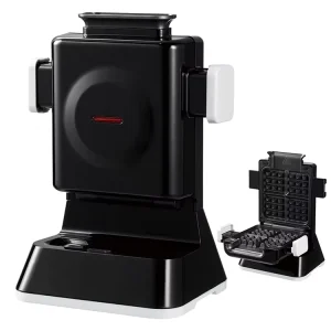 364316 900W 4 Slice Compact Stand up Waffle Maker Machine Square Deep Belgian Waffle Maker Vertical Waffle Maker