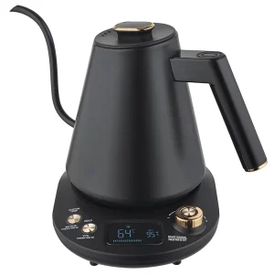 371400 1L Stainless Steel Gooseneck Kettle Electric Gooseneck Electric Kettle with Temperature Control Goose Neck Kettle
