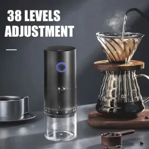 38 Levels Adjustment Wireless Coffee Maker USB Rechargeable Portable Electric Coffee Grinder for Espresso