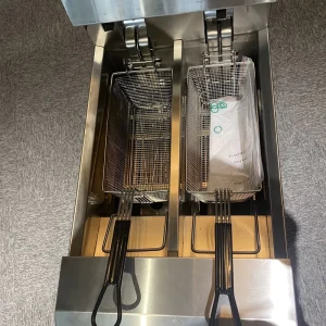 380V Electric One Pot Two Baskets Deep Commercial Electric Deep Fryer 14.3KW