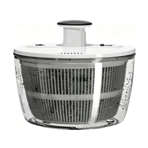 3L 5L Large Plastic Salad Spinner with White Lid and Bowl Manual Fruit Vegetable Dryer Spinner Washer Kitchen Tool