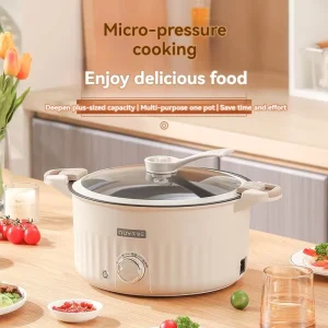 3L Micro pressure Electric Pot Dual ear Lock Lid Non stick Multi function Electric Hot Pot for Home Use