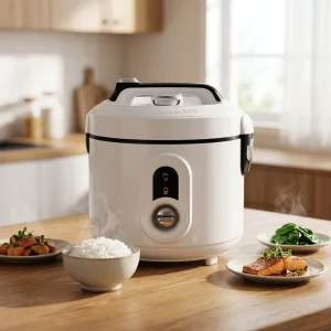 3L Mini Electric Rice Cooker White Traditional Cooker Household Kitchen Appliance Pot