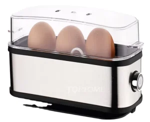 3PCS Electric Rapid Egg Cooker Stainless Steel Egg Boiler for Hard Boiled Eggs or Omelets with Auto Shut Off Feature