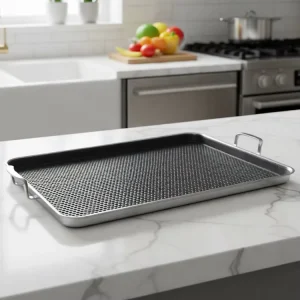 3Ply Non stick Honeycomb Rectangular Grill Pan Griddle Pan Bakeware