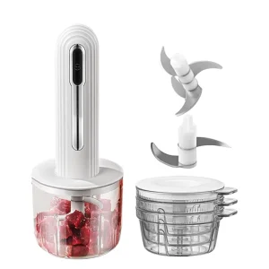 4 Cup Mini Food Processor Portable Electric Wireless Meat Grinder Vegetable Garlic Chopper for Kitchen