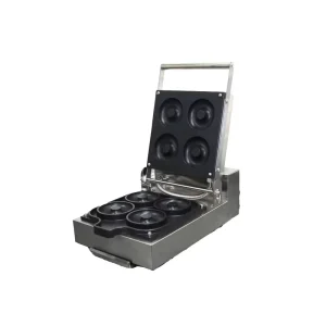 4 Doughnuts Mini Donut Waffle Maker Stainless Steel Electric Non-stick Cooking Surface Easy Cleaning High Efficiency