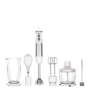 4 In1 Mixeur Juicer Immersion Blender Stainless Steel Handheld Blender Stick Mixer with Egg Whisk Beaker Chopper Bowl
