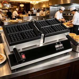 4 Slice Square Waffle Maker Non Stick Electric Waffle Machine Ideal for Home and Hotel Use