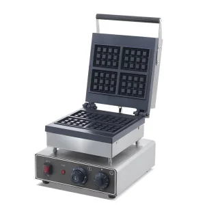 4 Square Commercial Waffle Maker Compact For Stable High Volume Baking