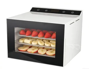 4 Tray Stainless Steel Trays Electric Digital Household Food Dehydrator for Fruit Vegetable Banana Drying