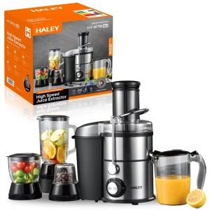 4 in 1 Extractor Machine Home and Commercial Use Fresh Fruit Juice Extractor Orange Juicer Big Mouth Cold Press Juicer