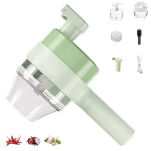 4 in 1 Portable Electric Vegetable Cutter Set Mini Food Slicer and Chopper for Kitchen Multifunctional Wireless Electric Grinder