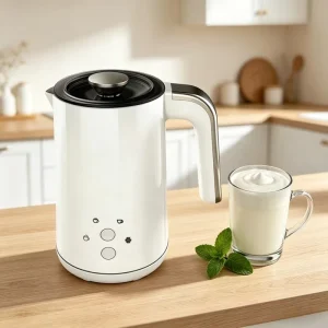 4 in 1 Professional Plastic Electric Milk Frother Machine Hot Cold Foam & Milk Heating Automatic Milk Foamer