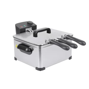 4.3 Quart Electric Stainless Steel Deep Fryer with Timer Electric Immersion Deep Fryer Timer Control Adjustable Temperature