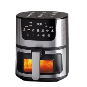 4.5L Electric Air Fryer Smart Multi function Hot Convection Oven Deep Fryer Without Oil LED Touch Control 1400W Visible Window