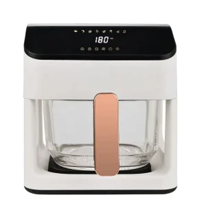 4.5L Full-Pot Glass Visual Oven Air Fryer with Stainless Steel Heating Pipe Digital Control Electric Powered Household Use