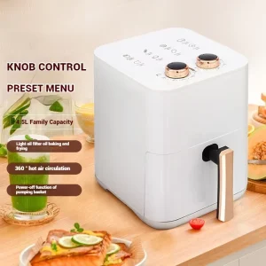 4.5L Large Capacity Multifunctional Classic Electric Oven No Turn Square Kitchen Air Fryer Household Use