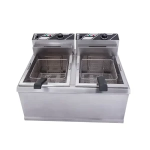 4.5kw+4.5kw Industrial Factory Double Tank Electric Deep Fryer Fast Food Fryer