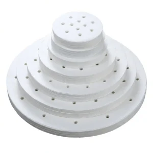 400 Pieces Multi Size Waterproof Non Stick Steamer Liners for 3-12.5 Inch Perforated Baking for Cake Bread Buns Dumplings Air
