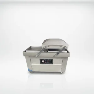 400P Store Electric Semi Automatic High Efficiency Dual Chamber Vacuum Packing Machine Commercial Fresh Food Chemical Sealer