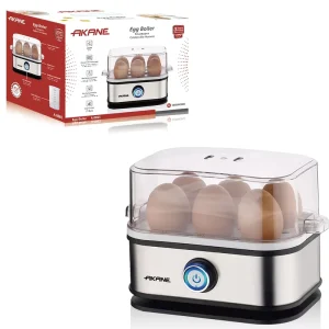 400W Egg Boiler A.0065 Caldera De Huevos with 6 Eggs Capacity Stainless Steel Base and One Button Control