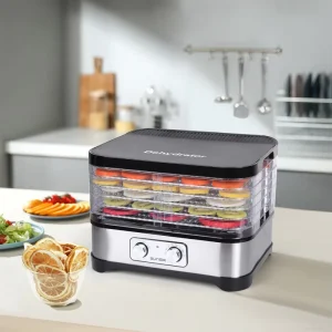 400W Electric Stainless Steel Food Dehydrator 5 Layer Tray 8L Capacity Low Noise Eco Friendly Safe Energy Saving Household