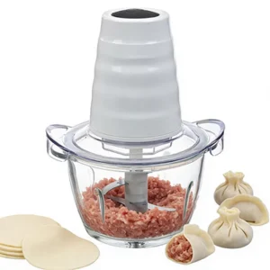 400W High Speed Electric 1.5L Glass Cup ON OFF Switch Multi Function Meat Grinder Slicer Grinder Portable Commercial Use