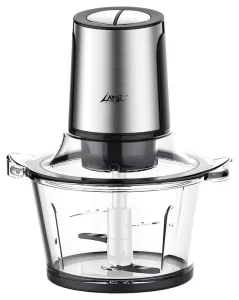 400W High Speed Stainless Steel Glass Bowl Meat Grinder Slicer Multi Function Long Lasting Adjustable Speeds Household Electric