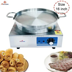 40cm/16inch Electric Crepe Maker, BBQ Meat Grill, Mogogo Injera Maker, Ethiopian Injera Maker