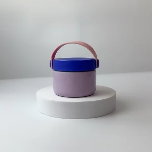 420ml Single Layer Mini Stainless Steel Colored Lunch Box Kids With Handle Storage Boxes & Bins Food Container 7 Days Round