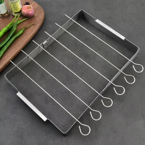 430 Stainless Steel Barbecue Rack Chicken Leg Roasting Stand Portable Assembly Outdoor Grilling Tool Creative BBQ Skewer Holder