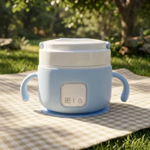 450ML Heated Cordless Electric Lunch Box with Baby Food Warmer Leakproof BPA Free for 0-12 Months Kids